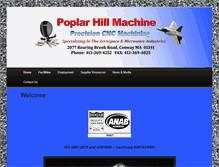 Tablet Screenshot of poplarhillmachine.com